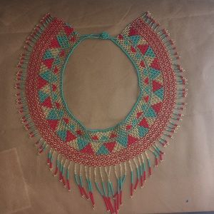 Stunning Guatemalan hand made beaded necklace